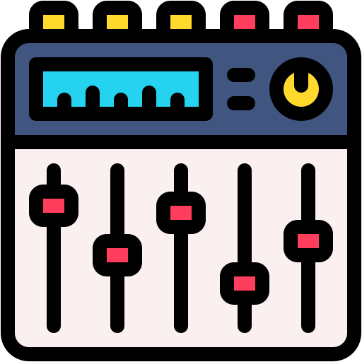 mezclador de sonido Generic color lineal-color icono