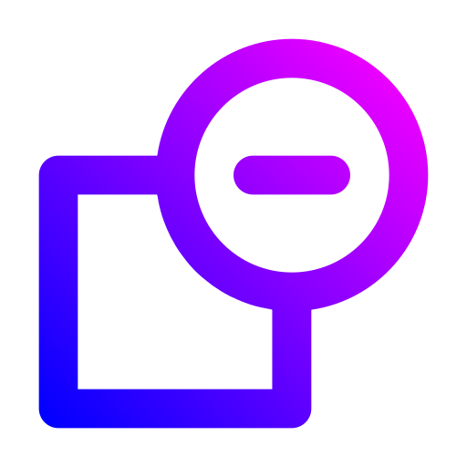 減算 Generic gradient outline icon