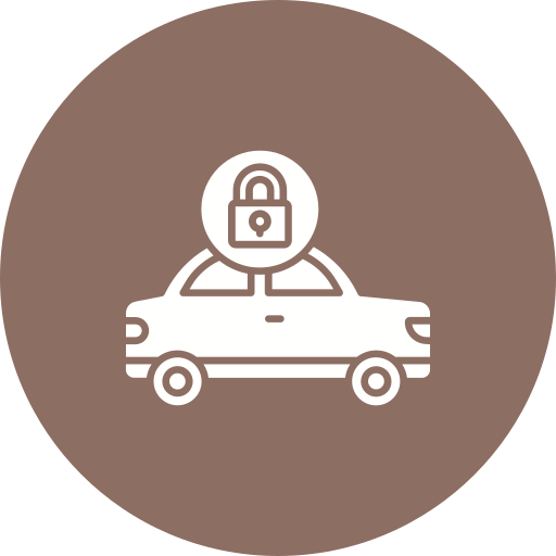 Locked car Generic color fill icon