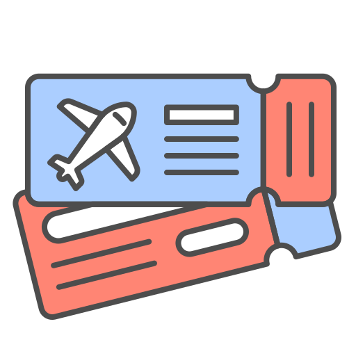 biglietto aereo Generic color lineal-color icona