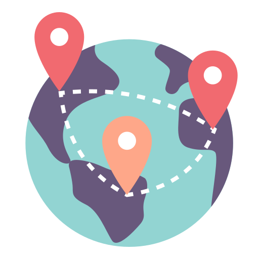 World map Generic color fill icon