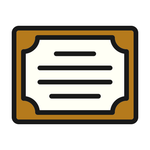 certificado Generic color lineal-color icono