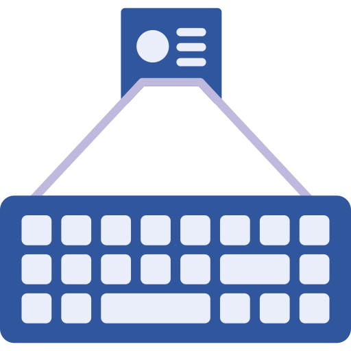 Laser keyboard Generic color fill icon