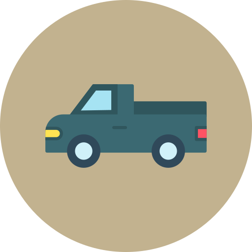 Pickup truck Generic color fill icon