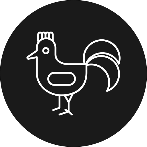 Rooster Generic black fill icon