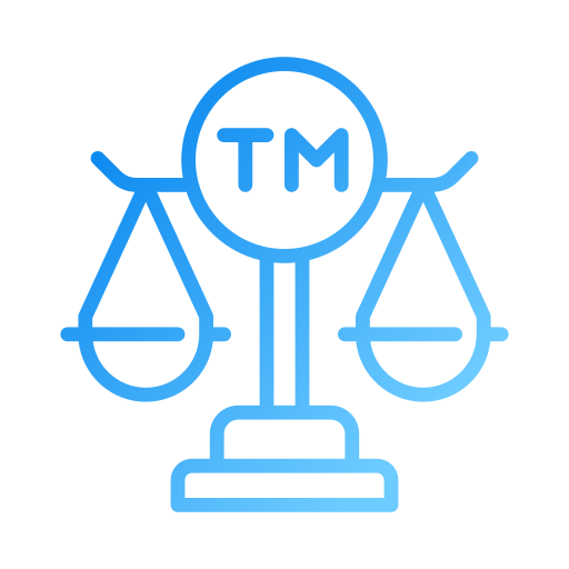 Trade mark law Generic gradient outline icon