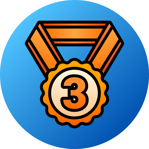 3rd place Generic gradient lineal-color icon