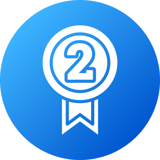 2nd place Generic gradient fill icon