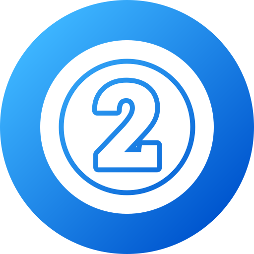 2. platz Generic gradient fill icon