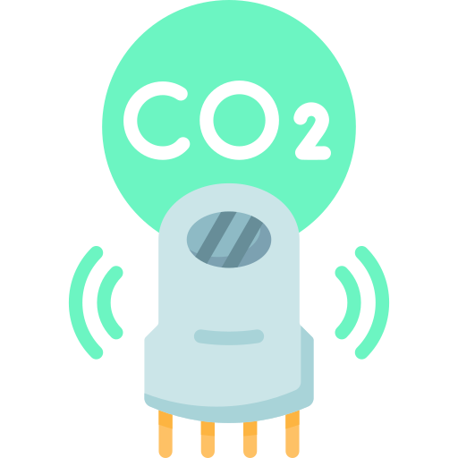 Carbon dioxide sensor Special Flat icon