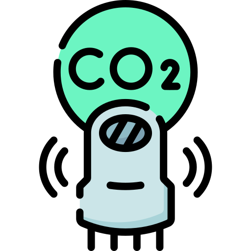 Carbon dioxide sensor Special Lineal color icon