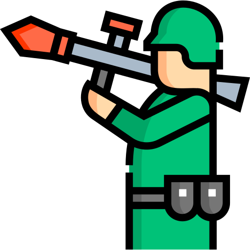 bazooka Detailed Straight Lineal color ikona