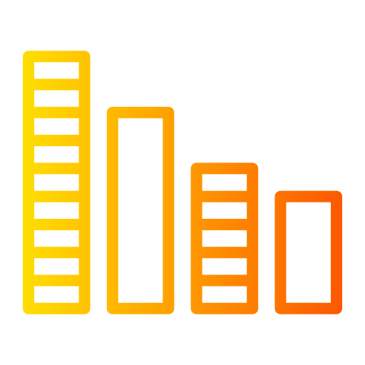 diagramme à bandes Generic gradient outline Icône