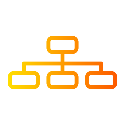diagramma organizzativo Generic gradient outline icona
