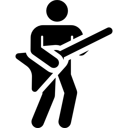Guitar player Pictograms Fill icon