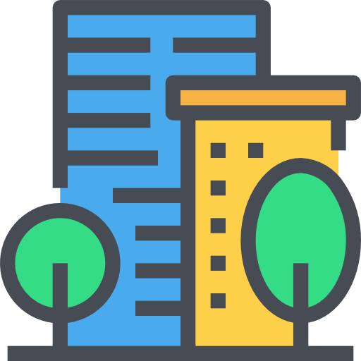 edificio Justicon Lineal Color icona