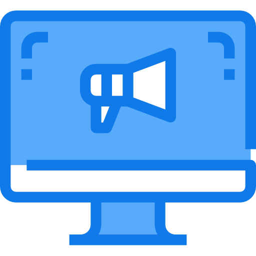 digitale marketing Justicon Blue icoon