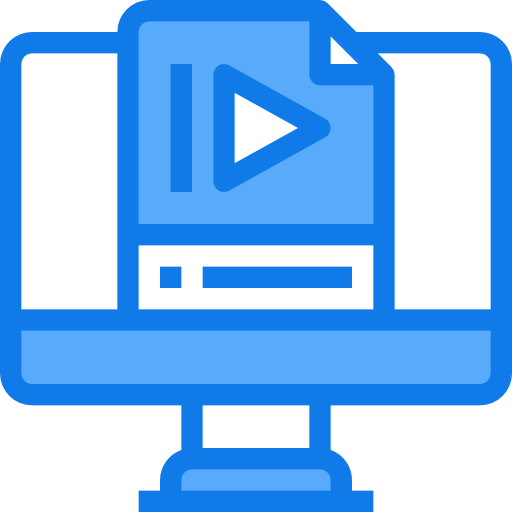 Online education Justicon Blue icon