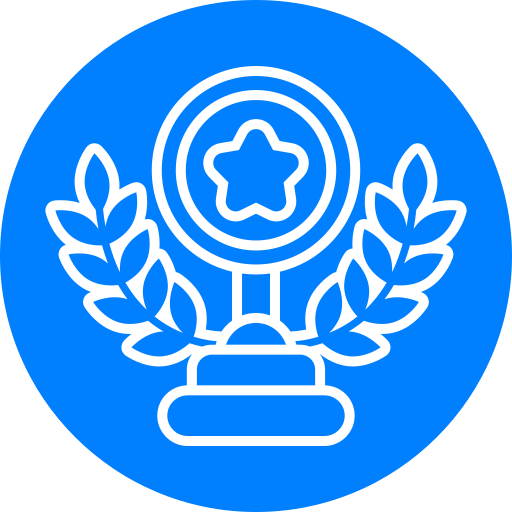 medalla de trofeo Generic color fill icono