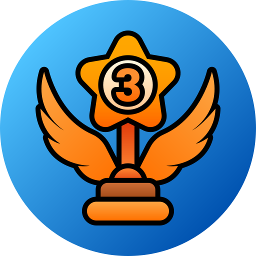 3rd place Generic gradient lineal-color icon