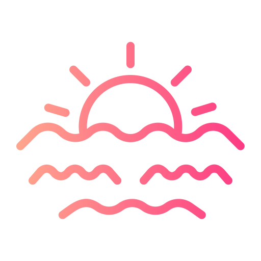 Sunset Generic gradient outline icon