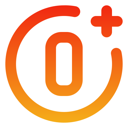 ゼロ Generic gradient outline icon