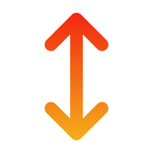verticale pijl Generic gradient outline icoon