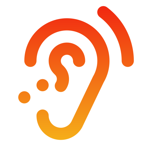 sistemi di ascolto assistito Generic gradient outline icona