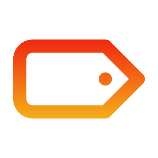 Label Generic gradient outline icon