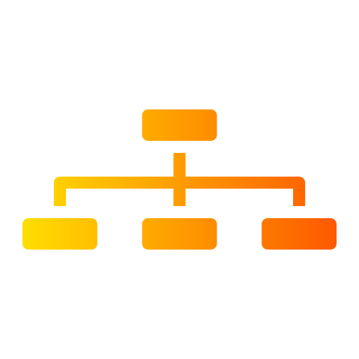 Организационная схема Generic gradient fill иконка