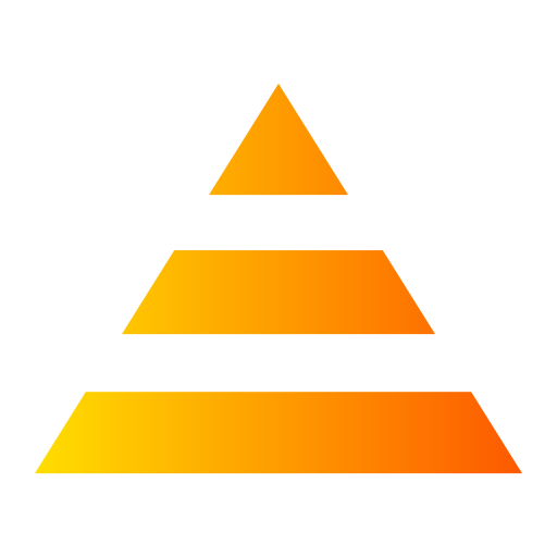 graphique pyramidal Generic gradient fill Icône