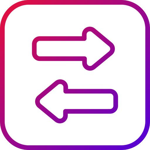 Left and right Generic gradient outline icon