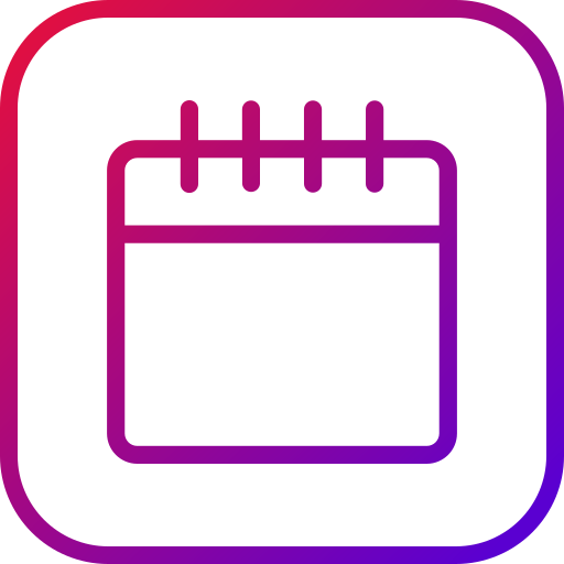 kalendarz Generic gradient outline ikona