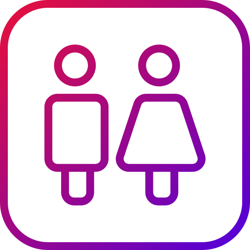 Male and female Generic gradient outline icon