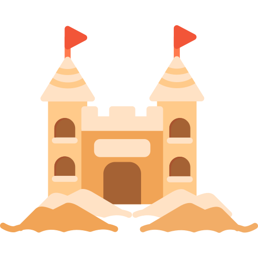 château de sable Generic color fill Icône
