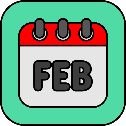 2月 Generic color lineal-color icon