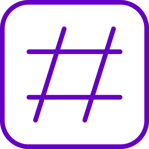 hashtag Generic color outline icon