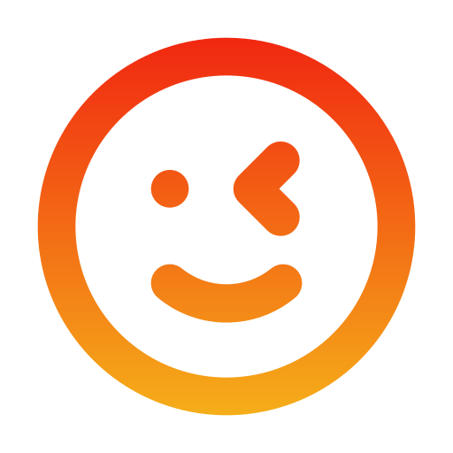 Smile-wink Generic gradient outline icon