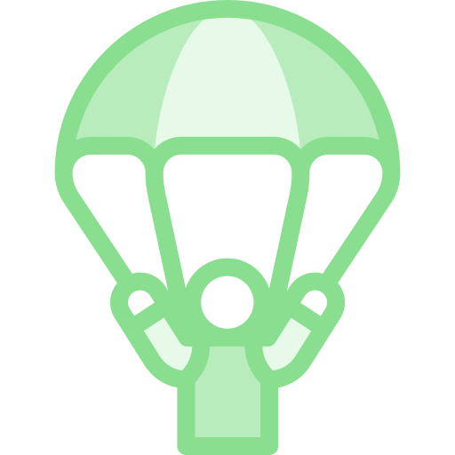paracaidista Detailed color Lineal color icono