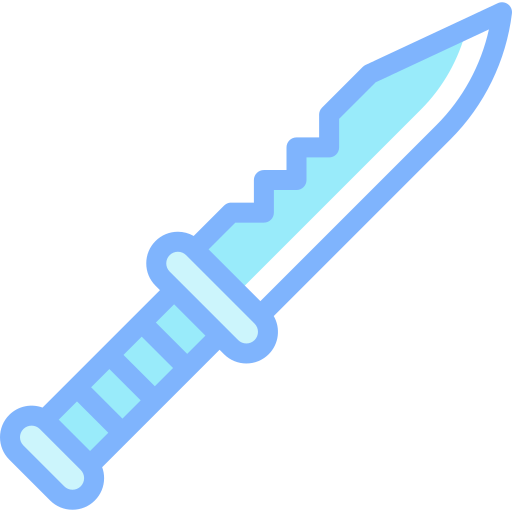coltello a serramanico Detailed color Lineal color icona