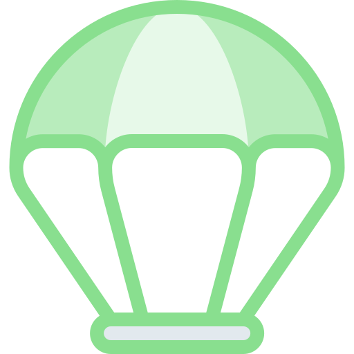 paracaídas Detailed color Lineal color icono