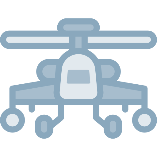 アパッチヘリコプター Detailed color Lineal color icon