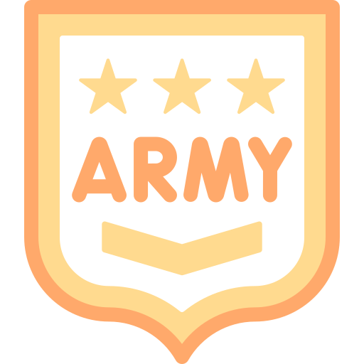 insigne de l'armée Detailed color Lineal color Icône