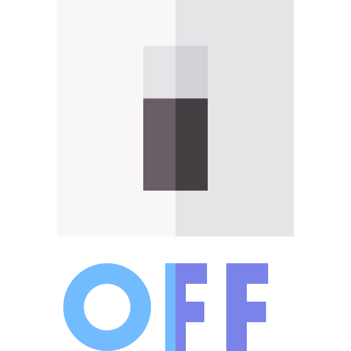 Switch off Basic Straight Flat icon