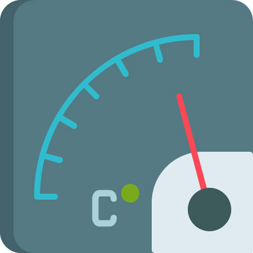 Temperature gearbox Generic color fill icon