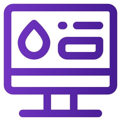 Computer Generic gradient outline icon