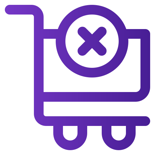 Remove from cart Generic gradient outline icon