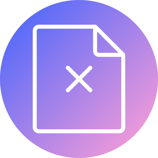 Delete file Generic gradient fill icon