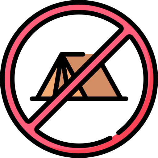 No tents Special Lineal color icon
