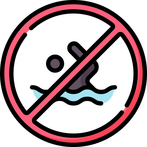 schwimmen verboten Special Lineal color icon